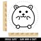 Happy Hamster Self-Inking Rubber Stamp for Stamping Crafting Planners
